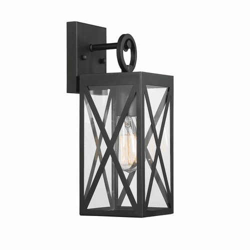Savoy House Meridian 1 Light Outdoor Wall Sconce - Black - M50027BK