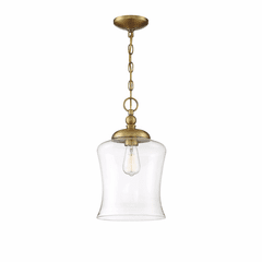 Savoy House Meridian 1 Light Pendant - Natural Brass - M70019NB