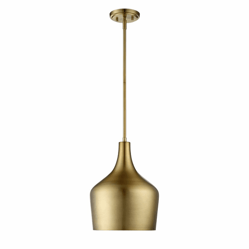 Savoy House Meridian 1 Light Pendant - Natural Brass - M70020NB