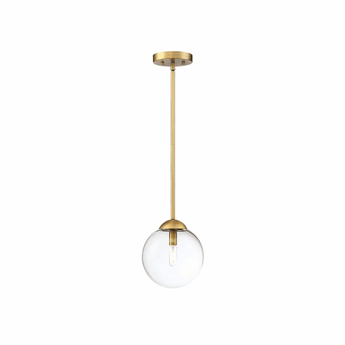 Savoy House Meridian 1 Light Pendant - Natural Brass - M70067NB