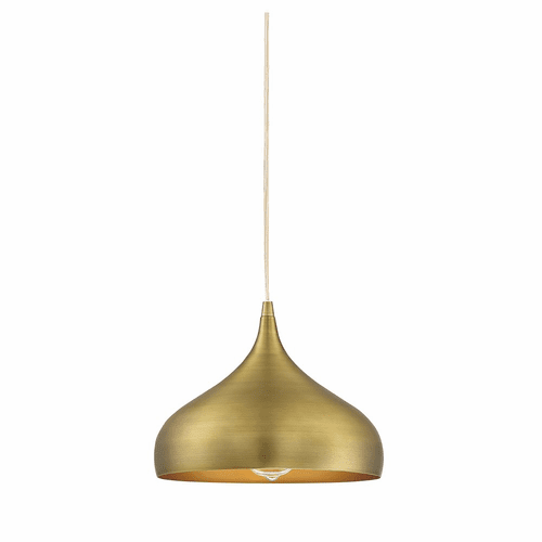 Savoy House Meridian 1 Light Pendant - Natural Brass - M70075NB