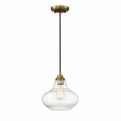 Savoy House Meridian 1 Light Pendant - Natural Brass - M70080NB