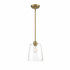 Savoy House Meridian 1 Light Pendant - Natural Brass - M70081NB