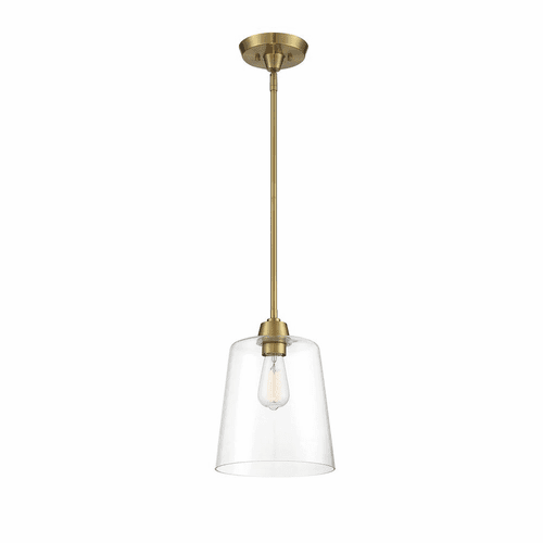 Savoy House Meridian 1 Light Pendant - Natural Brass - M70081NB
