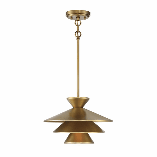 Savoy House Meridian 1 Light Pendant - Natural Brass - M70096NB