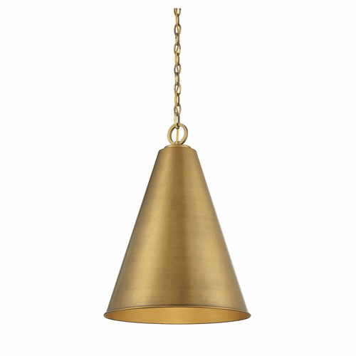 Savoy House Meridian 1 Light Pendant - Natural Brass - M70112NB
