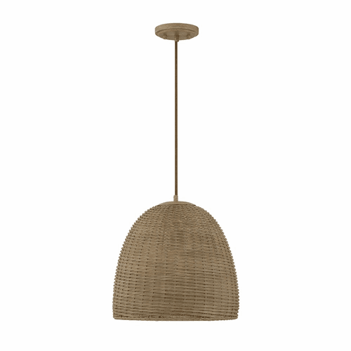 Savoy House Meridian 1 Light Pendant - Natural Wicker - M70107NWIC
