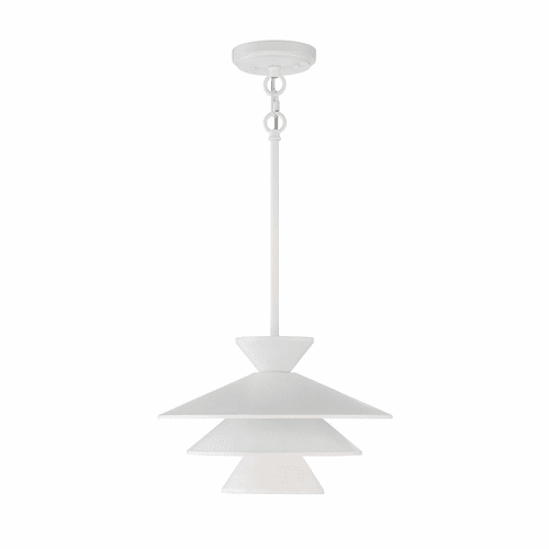 Savoy House Meridian 1 Light Pendant - White - M70096WH
