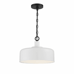 Savoy House Meridian 1 Light Pendant - White - M70103WHBK