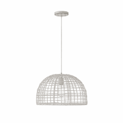 Savoy House Meridian 1 Light Pendant - White Rattan - M70105WR