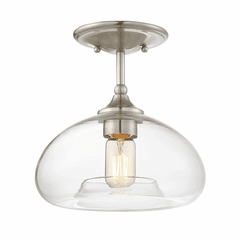 Savoy House Meridian 1 Light Semi-Flush - Brushed Nickel - M60017BN