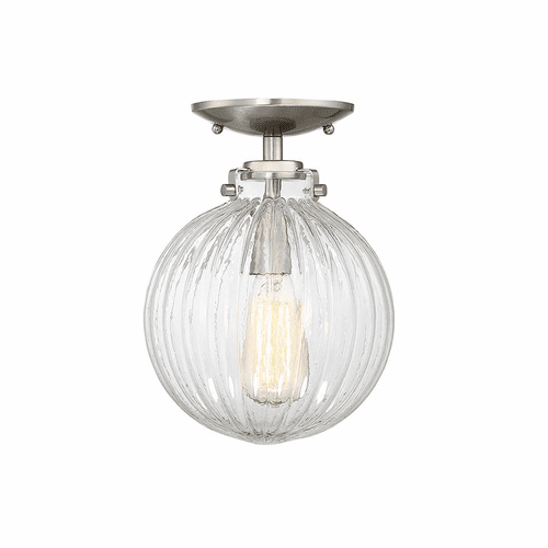 Savoy House Meridian 1 Light Semi-Flush - Brushed Nickel - M60056BN