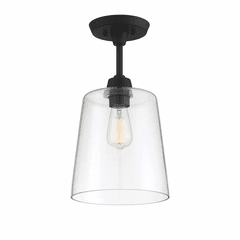 Savoy House Meridian 1 Light Semi-Flush - Matte Black - M60010MBK