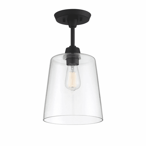 Savoy House Meridian 1 Light Semi-Flush - Matte Black - M60010MBK
