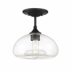 Savoy House Meridian 1 Light Semi-Flush - Matte Black - M60017MBK