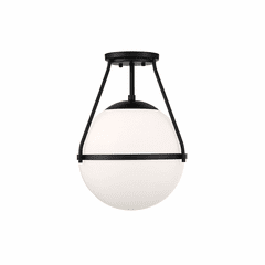Savoy House Meridian 1 Light Semi-Flush - Matte Black - M60054MBK