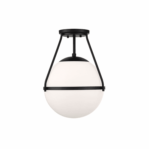 Savoy House Meridian 1 Light Semi-Flush - Matte Black - M60054MBK