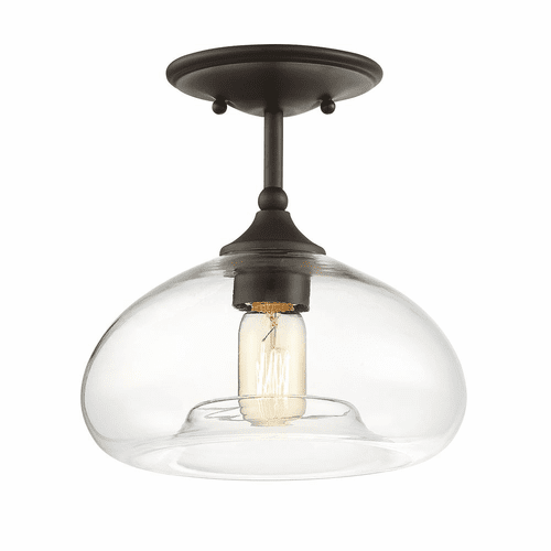 Savoy House Meridian 1 Light Semi-Flush - Oil Rubbed Bronze - M60017ORB