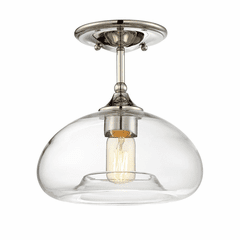 Savoy House Meridian 1 Light Semi-Flush - Polished Nickel - M60017PN