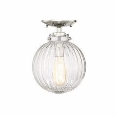 Savoy House Meridian 1 Light Semi-Flush - Polished Nickel - M60056PN