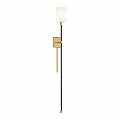 Savoy House Meridian 1-Light Wall Sconce - Black w/Natural Brass - M90069BNB