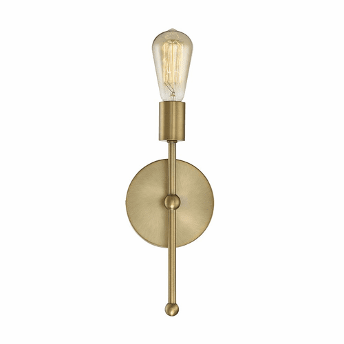 Savoy House Meridian 1 Light Wall Sconce - Natural Brass - M90005-322