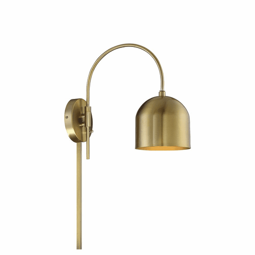 Savoy House Meridian 1 Light Wall Sconce - Natural Brass - M90045NB