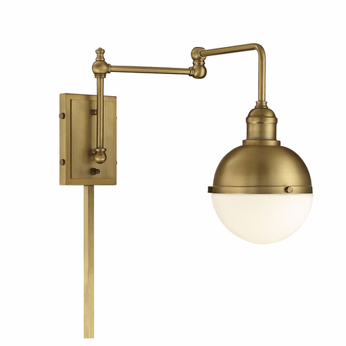 Savoy House Meridian 1 Light Wall Sconce - Natural Brass - M90052NB
