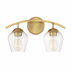 Savoy House Meridian 2 Light Bath Bar - Natural Brass - M80031NB