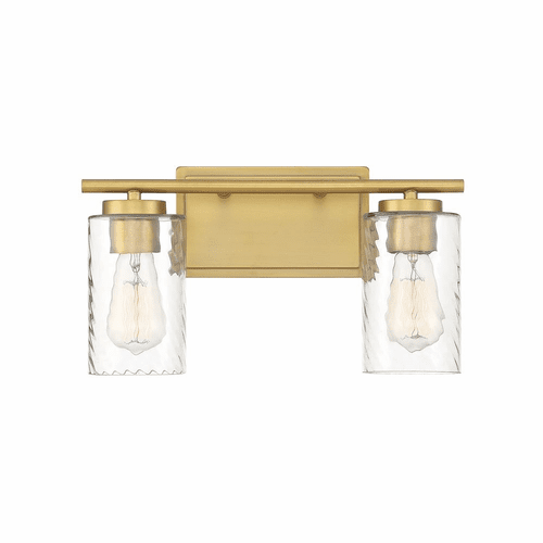 Savoy House Meridian 2 Light Bath Bar - Natural Brass - M80037NB