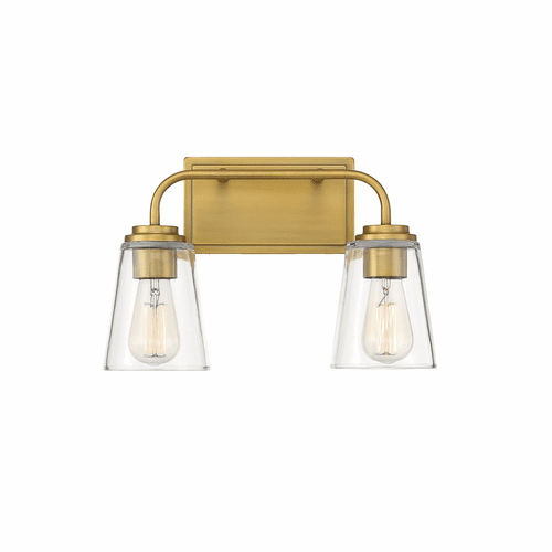 Savoy House Meridian 2 Light Bath Bar - Natural Brass - M80043NB