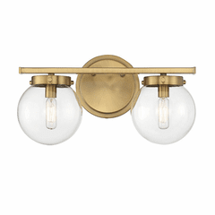 Savoy House Meridian 2 Light Bath Bar - Natural Brass - M80046NB