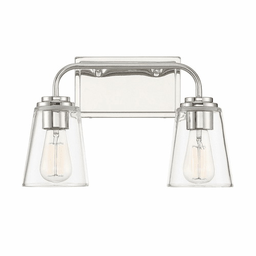 Savoy House Meridian 2 Light Bath Bar - Polished Nickel - M80043PN