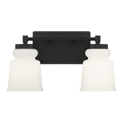 Savoy House Meridian 2-Light Bathroom Vanity Light - Matte Black - M80057MBK