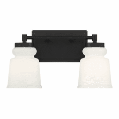 Savoy House Meridian 2-Light Bathroom Vanity Light - Matte Black - M80057MBK