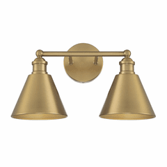 Savoy House Meridian 2-Light Bathroom Vanity Light - Natural Brass - M80063NB