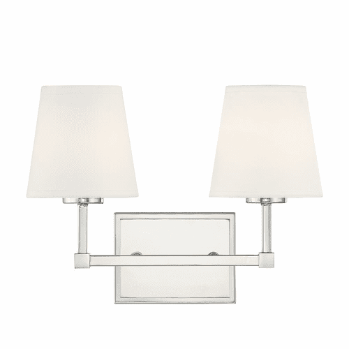 Savoy House Meridian 2-Light Bathroom Vanity Light - Nickel - M80052PN