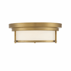 Savoy House Meridian 2 Light Flush Mount - Natural Brass - M60062NB