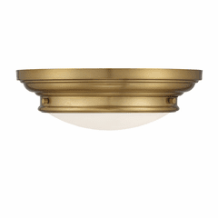 Savoy House Meridian 2 Light Flush Mount - Natural Brass - M60063NB