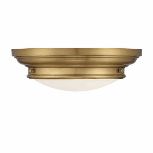 Savoy House Meridian 2 Light Flush Mount - Natural Brass - M60063NB