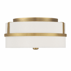 Savoy House Meridian 2 Light Flush Mount - Natural Brass - M60065NB