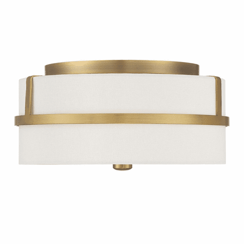 Savoy House Meridian 2 Light Flush Mount - Natural Brass - M60065NB