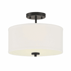 Savoy House Meridian 2 Light Semi-Flush - Matte Black - M60008MBK
