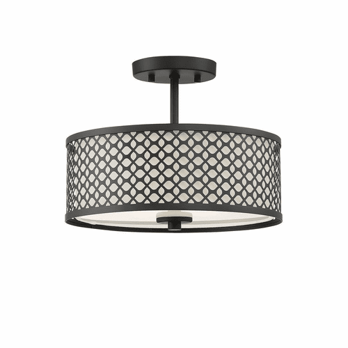 Savoy House Meridian 2 Light Semi-Flush - Matte Black - M60016MBK