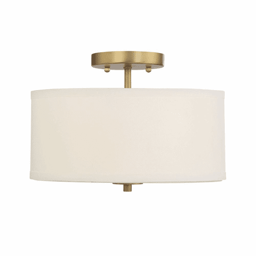 Savoy House Meridian 2 Light Semi-Flush - Natural Brass - M60008NB