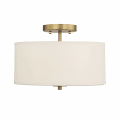 Savoy House Meridian 2 Light Semi-Flush - Natural Brass - M60008NB Savoy House Meridian 2 Light Semi-Flush - Natural Brass - M60008NB