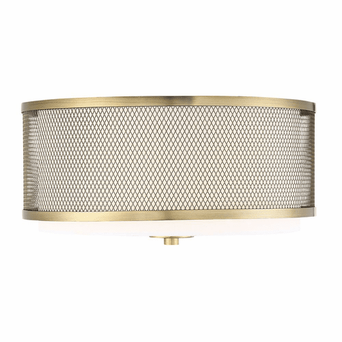 Savoy House Meridian 2 Light Semi-Flush - Natural Brass - M60018NB