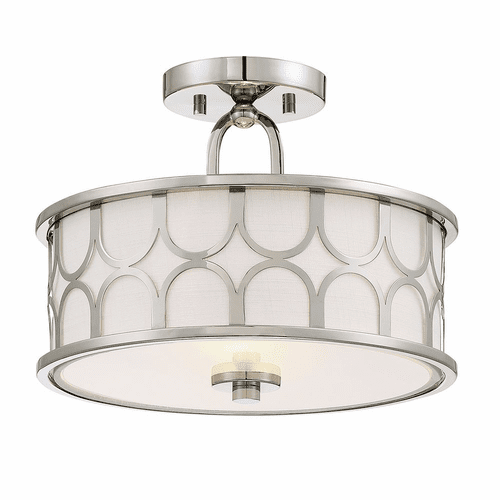 Savoy House Meridian 2 Light Semi-Flush - Polished Nickel - M60015PN