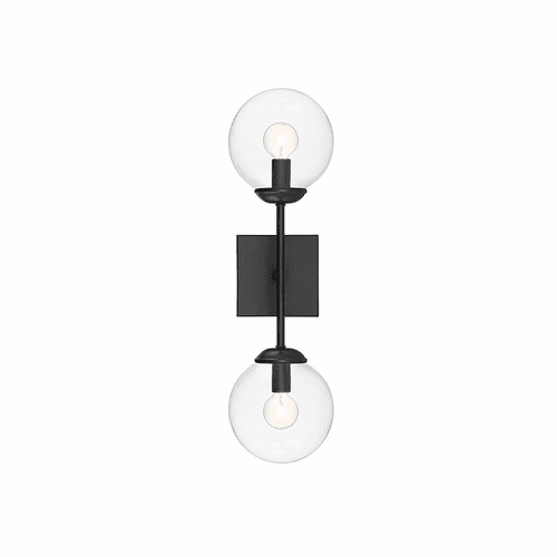 Savoy House Meridian 2 Light Wall Sconce - Black - M90001-BK