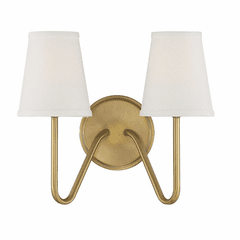 Savoy House Meridian 2 Light Wall Sconce - Natural Brass - M90055NB